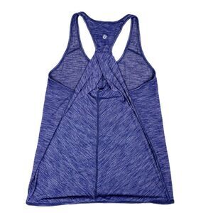 LULULEMON Go Everywhere Twist Back Tank Top Heathered Sapphire Blue Womens XS
